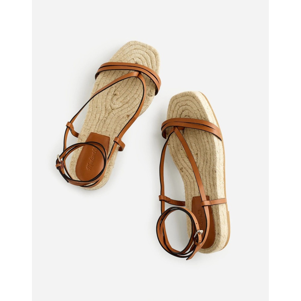 NEW Madewell The Mira Espadrille Thong Sandal Ankle Strap Summer‎ Coastal US 9.5